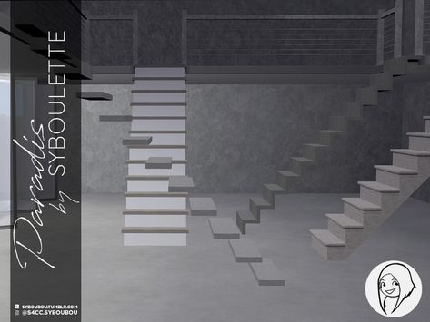 Syboubou's Patreon early release - Paradis set Stair Ladder, Casas The Sims 4, Sims 4 Cc Furniture, Sims 4 Collections, Sims 4 Build, Wooden Fence, Sims Community, Sims 4 Game, Sims 4 Cc Finds