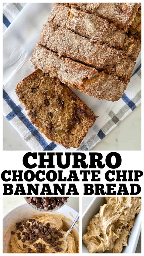 Banana Bread Brownies, Sour Cream Banana Bread, Banana Bread Recipe Moist, Churros Recipe, Moist Banana Bread, Easy Banana Bread Recipe, Chocolate Chip Banana, Vegan Banana Bread, Recipe Breakfast