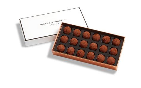 Vanilla Ganache, Pierre Marcolini, Online Chocolate, Truffle Boxes, Donut Box, Dessert Packaging, Luxury Chocolate, Chocolate Shells, Chocolate Design