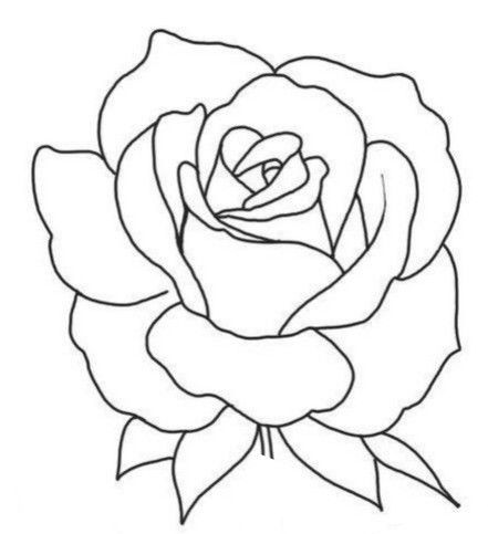 Rose Outline Drawing, Drawing Of A Rose, Rose Drawing Simple, Draw A Rose, Rose Outline, Drawing Lessons For Kids, Flower Drawing Design, Simple Rose, Rose Drawing