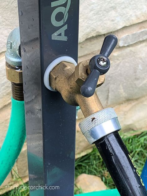 My Top Five Favorite Outdoor DIY Projects {Ever!} | Thrifty Decor Chick | Thrifty DIY, Decor and Organizing Garden Hose Holder, Hose Hanger, Faucet Extender, Thrifty Diy, Thrifty Decor Chick, Hose Holder, Wood Burning Fire Pit, Thrifty Decor, Cool Doors