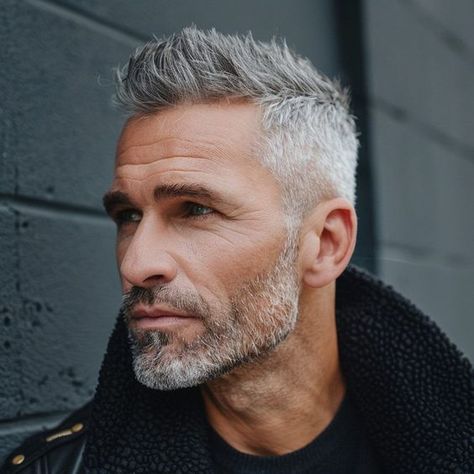 Before And After Mens Haircut, Men Haircut Grey Hair, Mens Wavy Haircuts, Men Hair Styles, Mens Haircuts Wavy Hair, Modern Mens Haircuts, Mens Hair Styles, Silver Hair Men, Older Men Haircuts