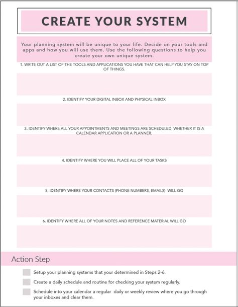 How To Create Your Planning System | Wendaful Planning Planning System Ideas, Gtd System Printables Free, Gtd Planner, Organization Notebook, Behaviour Change, Planner System, Daily Planner Printables Free, Free Daily Planner, Planning System