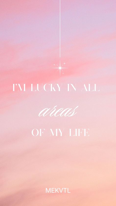 One Line Affirmations, Manifestation Affirmations Wallpaper, Lucky Affirmations, Lucky Girl Aesthetic, Pink Affirmations, Girl Affirmations, Lucky Girl Syndrome, Cute Funny Pics, Inspirational Messages