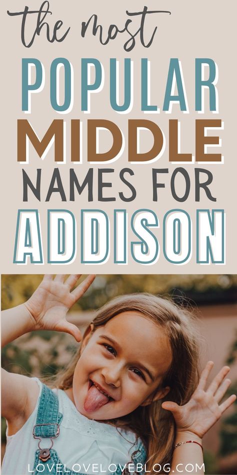 Middle names for Addison. Sister Names, One Syllable Names, Baby Names List, Cute Middle Names, Modern Baby Names, Rare Baby Names, Names List, Short Names, Middle Names