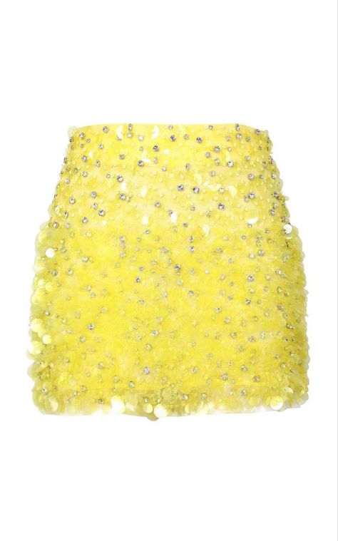 Tulle Mini Skirt, Embroidered Tulle, Shades Of Yellow, Global Fashion, Skirt Outfits, Moda Operandi, Fashion Collection, Designer Fashion, Mini Skirt