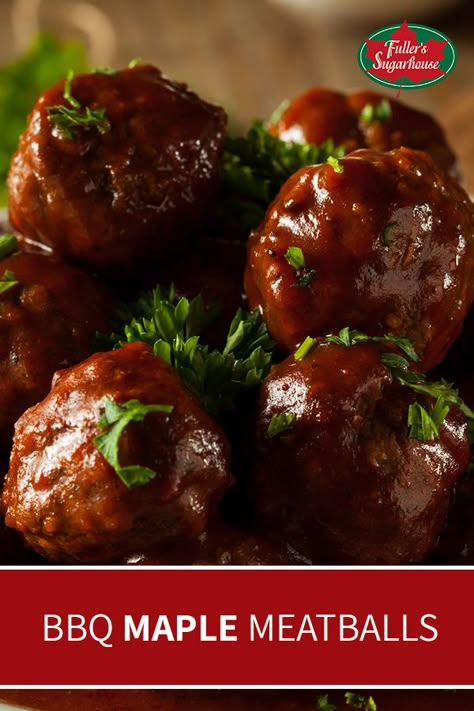 Maple Syrup Meatballs, Maple Appetizers, Maple Mustard Meatballs, Maple Meatballs, Tuna Mousse, Crockpot Meatballs, Keto Meatballs, Maple Recipes, Maple Syrup Recipes