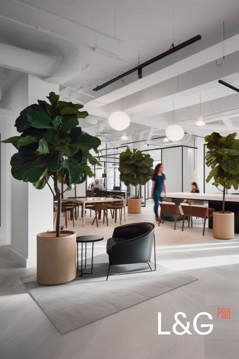 A minimalistic approach to office decor speaks volumes about the power of less. A clean, clutter-free environment can enhance productivity and clarity, and bring a lightness and beauty to a space where we spend so much time. Dream with us! Original AI-generated imagery by Léon & George Pro. Get in touch to see how we can bring your wildest (plant) dreams to life. Clean Clutter, Room Plants, Plant Maintenance, Glass Office, Living Room Plants, Modern Office Design, Minimalist Office, Office Plants, Easy Plants