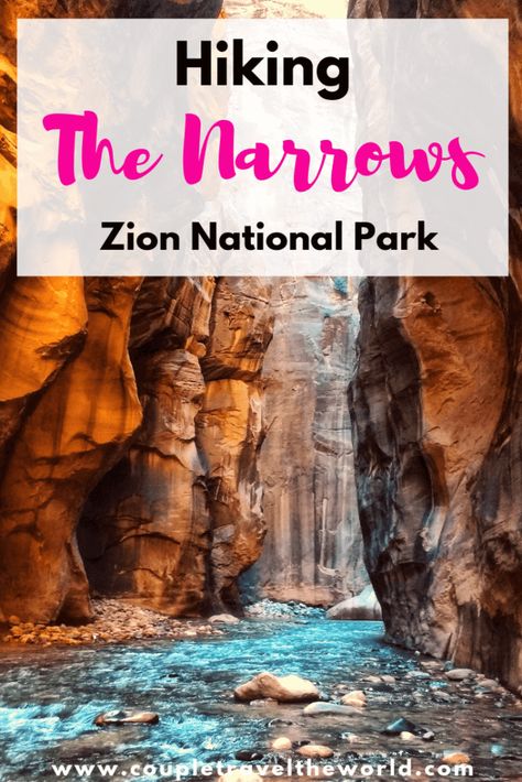 The Zion Narrows Hike | Ultimate Guide: When to Go, How to Get there Zion Narrows Hike, The Narrows Zion National Park, Zion Narrows, Narrows Zion National Park, The Narrows Zion, Zion National Park Hikes, Hiking The Narrows, National Parks America, Utah Vacation