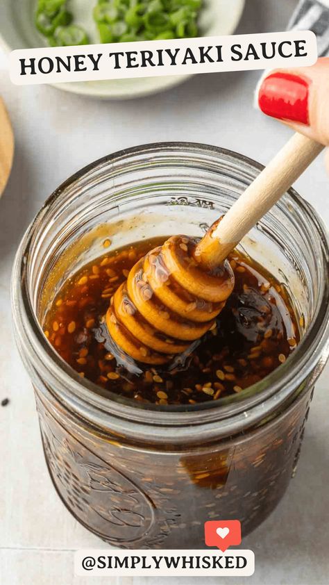 Honey Teriyaki Sauce, Homemade Hot Honey, Honey Sauce Recipe, Hot Honey Recipe, Sweet Teriyaki Sauce, Tastes Better From Scratch, Teriyaki Marinade, Homemade Ketchup, Honey Sauce