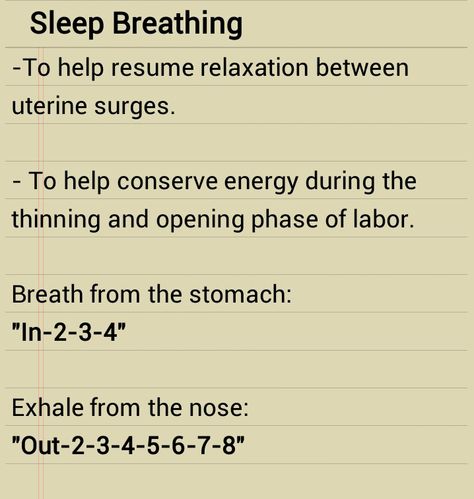 Hypnobirthing Breathing Technique: Sleep Breathing Hypnobirthing Breathing, Hypnobirthing Affirmations, Natural Birthing, Phases Of Labor, Birth Affirmations, Water Birth, Childbirth Education, Birth Doula, Natural Pregnancy