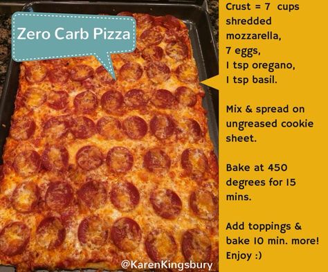 Yummmm who doesn't like pizza. Although i pin this to my "healthy noms" board somewhat ironically, it's nice to find a low-carb pizza crust that actually sounds great. Zero Carb Pizza, No Carb Pizza, Zero Carb Foods, No Carb Recipes, Zero Carb, Thm Recipes, Carb Free, Low Carb Pizza, Trim Healthy Mama