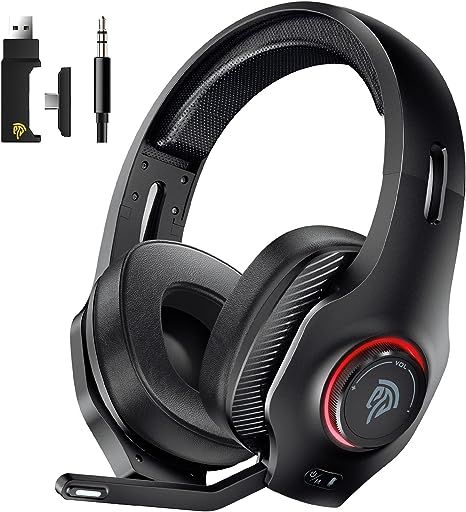 Amazon.com: EasySMX Wireless Gaming Headset 2.4GHz with 7.1 Surround Sound Deep Bass & Retractable Noise Canceling Microphone, 2 in 1 Receiver, RGB Automatic Gradient Lighting, Suitable for PS4/PS5, PC, Switch : Video Games Ps4 Headset, Rgb Lights, Steam Deck, Headphones Design, Wireless Gaming Headset, Gaming Headphones, Bluetooth Headphones Wireless, Usb Adapter, Wireless Headset