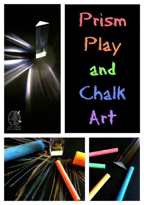 prism play and chalk art craft left brain craft brain Simple Arts, Grandma Camp, Brain Craft, Science Inquiry, Light Science, Steam Ideas, Left Brain, Sensory Ideas, Quiet Time Activities