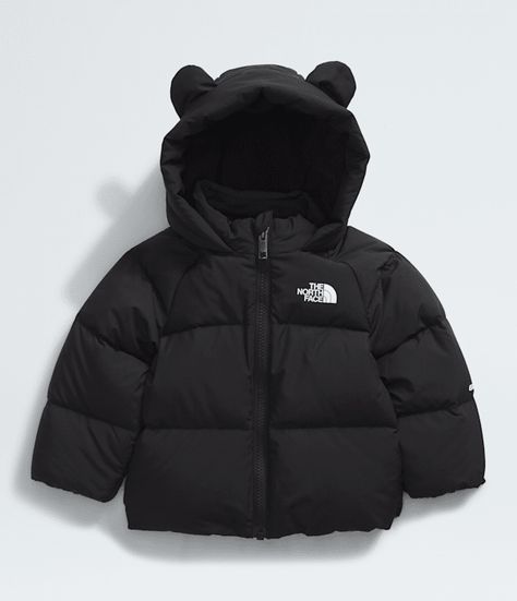 With 100% recycled, 600-fill down insulation, a toasty fleece lining and fold-over mitts at the cuffs, the Baby North Down Fleece-Lined Jacket introduces them to winter’s wonderland with warmth you can count on. Just for the fun, we added bear’s ears for an extra bit of joy every time you head out the door. Kids' Baby (0-24M) [North Face, Northface, thenorthface, the northface, TNF, tnf] Cute Baby Clothes For Boys, Baby Boy Winter Clothes, Winter Clothes For Kids, Baby Fashion Boy, Kids Winter Clothes, Baby Winter Clothes, Boy Baby Clothes, The North Face Baby, Baby Clothes Boy