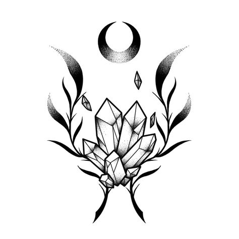 Crystal Tattoo Ideas Simple, Crystals Tattoo Ideas, Small Crystal Tattoo, Crystal Tattoo Design, September Tattoos, Crystal Tattoo Ideas, Crystals Tattoo, Watercolor Gem, Wiccan Tattoos