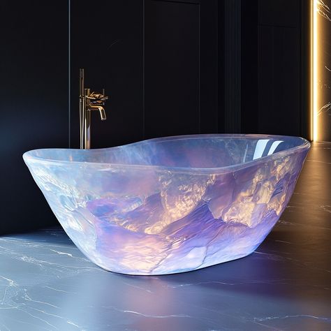 Step into a world of luxury and tranquility with the Ethereal Opal Bathtub. Crafted to perfection, this breathtaking bathtub features a mesmerizing opal finish that shimmers with iridescent hues, transforming your bathroom into a serene oasis. Its elegant curves and smooth surfaces are designed to provide both visual delight and ultimate comfort. Conceptual AI Art Follow @ecosapiens for more! Comfortable Bathtub, Bae Ideas, Beautiful Bathtubs, Pinterest Room, Luxury Bathtub, Pinterest Room Decor, Product Photos, Dream Home Design, Luxury Bathroom