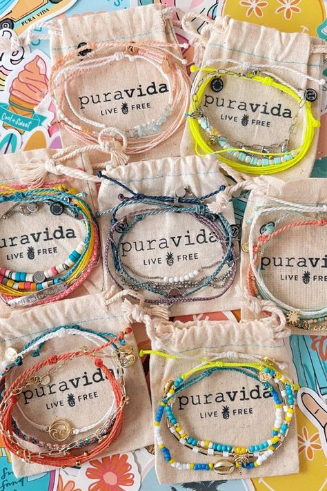 Beachy Bracelets, Preppy Accessories, Pura Vida Jewelry, Surf Jewelry, Preppy Bracelets, Beachy Jewelry, Preppy Jewelry, Bracelet Pack, Pura Vida Bracelets