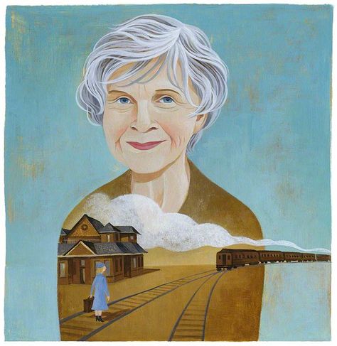 Jody Hewgill, portrait of Alice Munro. Alice Munro, Free Short Stories, Mix Photo, Writers And Poets, Life Is Strange, Illustration Artwork, Short Story, Life Stories, Face Drawing