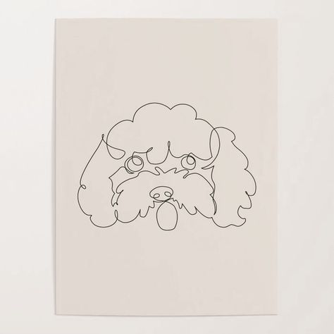 Poodle Tattoo Design, Simple Poodle Drawing, Miniature Poodle Tattoo, Poodle Line Tattoo, Poodle Line Drawing, Poodle Line Art, Poodle Tattoo, Poodle Drawing, Dog Line Drawing