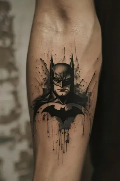 abstract batman tattoo