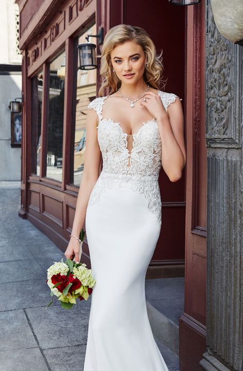 Grayson: Kittychen Kitty Chen Wedding Dress, Kitty Chen, Wedding Gown Gallery, Sheer Wedding Dress, Sheath Wedding, White Wedding Dress, Fit And Flare Wedding Dress, Wedding Dress Couture, Western Wedding