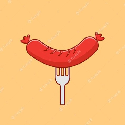 Sausage Illustration, Broccoli Illustration, Roasted Sausage, Creative Burger, Fish Background, Vegetable Illustration, Beautiful Logos Design, Food Logo Design, Make Your Logo