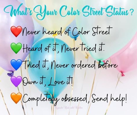 Color Street Party Games, Nail Party Ideas, Color Street Party, Nail Party, Color Street Mani, Mani Ideas, Color Street Ideas, Street Party, Vip Group