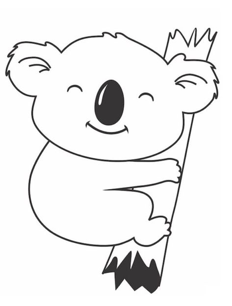 Koala Coloring Pages | 100 Pictures Free Printable Koala Coloring Pages, Happy Mothers Day Sister, Koala Craft, Australia Crafts, Valentine Coloring Pages, Free Kindergarten Worksheets, Kids Coloring Pages, Bear Coloring Pages, Preschool Arts And Crafts