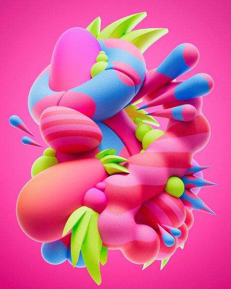 Rainbow-Colored Abstract 3D Illustrations by PJ Richardson Behind The Camera, 3d Abstract, Brand Creation, 3d Video, 3d Shape, 3d Shapes, 3d Illustrations, Personal Portfolio, Creativity And Innovation