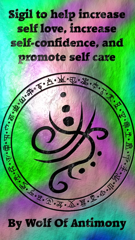 Sigil For Confidence, Sigil For Self Love, Self Love Sigils Symbols, How To Use Sigils Symbols, Self Love Sigils, Self Love Sigil, Sigil Symbols, Wolf Of Antimony, Tattoo Ideas Female Meaningful