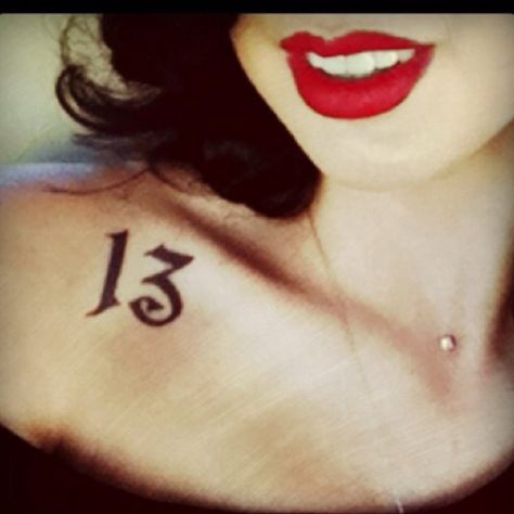 UnLucky number 13 ... Bad luck be damned. Saying goodbye to my thirteen board. And I would never tattoo my unluckiest number on my body. 13x3 years =39 years old, 2013. Please let the cards be right. 13 Tattoo Meaning, Number 13 Tattoos, The Number 13, Friday The 13th Tattoo, 13 Tattoo, Taylor Swift Tattoo, Number Tattoos, 13 Tattoos, Number 13