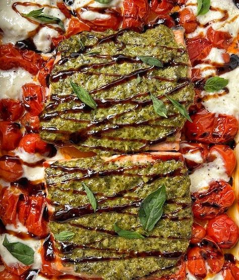 Caprese Pesto Salmon