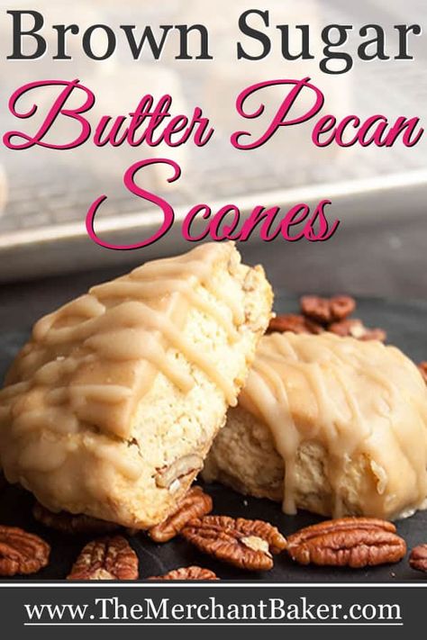 Butterscotch Glaze, Cupcakes Fall, Recipes Crockpot Easy, Pecan Recipe, Pecan Scones, Brown Sugar Butter, Scones Recipe Easy, Coconut Dessert, Brownie Desserts