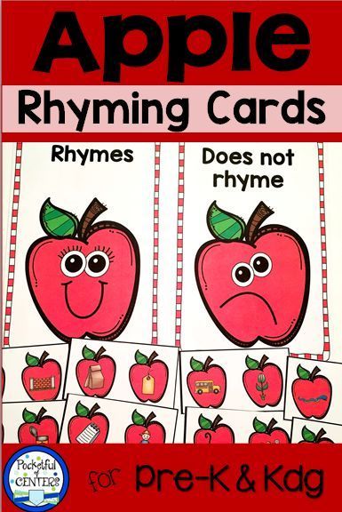 Rhyming is an important skill in phonological awareness. This FUN rhyming activity can be used in whole group, small group, centers and morning tubs! Click to read more about this fun FALL game! Rhyming Activities Kindergarten, Rhyming Activities Preschool, Apple Centers, Apple Math Centers, Apple Center, Prep Classroom, Rhyming Games, Apple Ideas, Apple Math