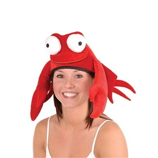 Crab Hat, Red King Crab, Lobster Decor, Crab Party, Luau Party Supplies, Red Crab, Jester Hat, Luau Theme Party, Luau Theme