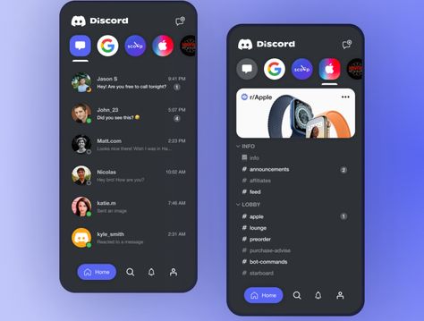 Discord Redesign, Social App Design, App Redesign, Plant App, Gradient Color Design, Ux App Design, Mobile App Design Inspiration, Ui Ux Design Inspiration, Ux Design Inspiration