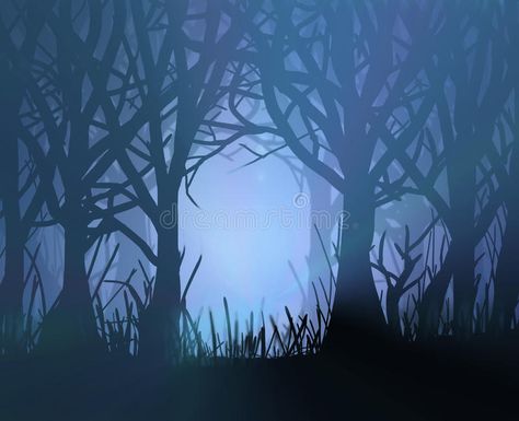 Spooky dark forest. Illustration depicting spooky dark forest scene at night wit , #AFF, #Illustration, #depicting, #spooky, #Spooky, #dark #ad Spooky Woods, Forest Clipart, Forest Drawing, Night Illustration, Forest Illustration, Wolf Drawing, Night Forest, Night Scene, Stock Photography Free