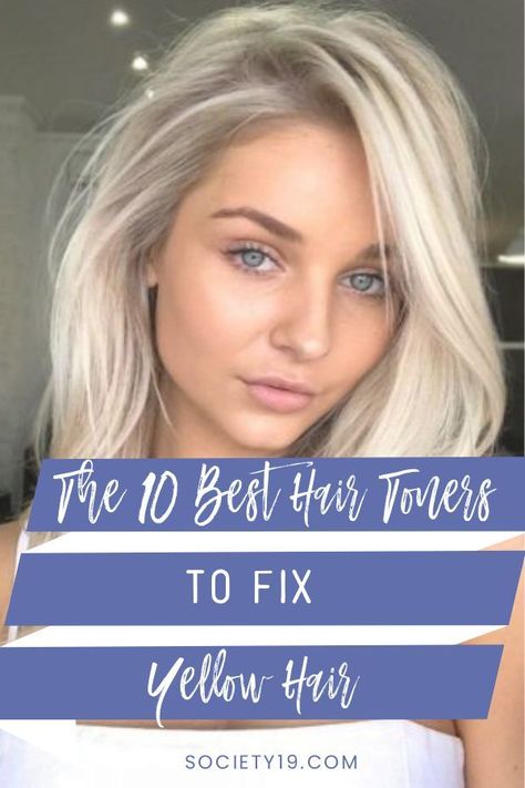 The 10 Best Hair Toners to Fix Yellow Hair Best Toners For Bleached Hair, Best Hair Toners, Shimmering Lights Toner, How To Tone Yellow Blonde Hair, Fixing Yellow Blonde Hair, Cool Blonde Toner Formulas, Get Brassy Tones Out Of Hair, Toning Yellow Blonde Hair, Toners For White Hair