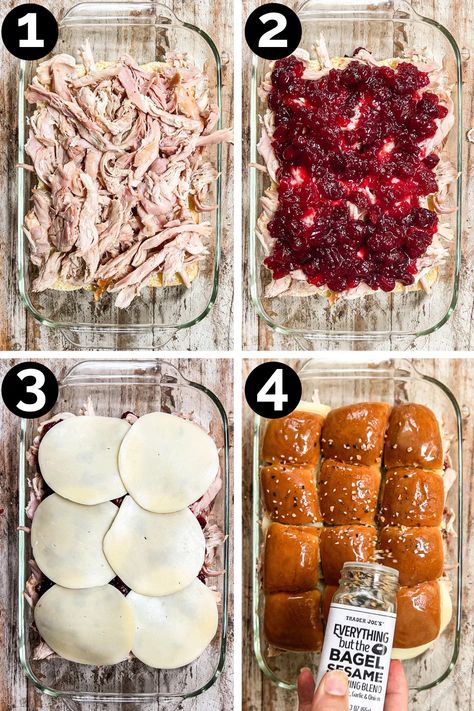 Turkey Sandwich Sliders, Thanksgiving Kid Snacks, Kid Friendly Thanksgiving Recipes, Leftover Turkey Sandwich Recipes, Baked Sliders, Leftover Turkey Sandwich, Turkey Cranberry Sliders, Cranberry Sliders, Sliders Recipes Turkey