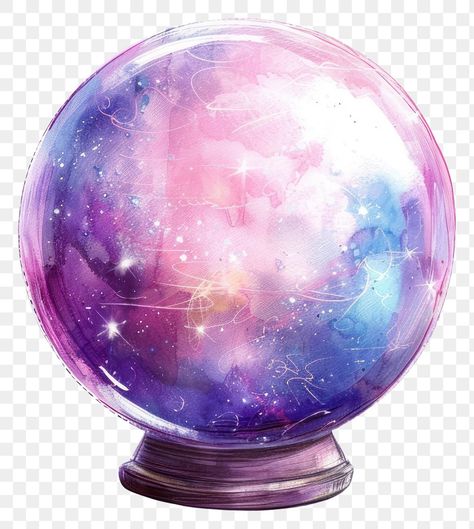 Crystal Ball Watercolor, Magic Crystal Ball, Magic Watercolor, Murmuration Art, Splash Png, Magic Crystal, Ball Png, Color Crystal, Crystal Ball