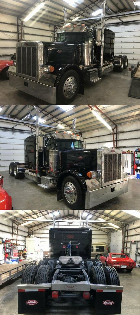 Extended Hood 1998 Peterbilt 379 truck Peterbilt Trucks Custom, Custom Peterbilt 379, Peterbilt 379 Custom, Peterbilt 379 For Sale, Custom Peterbilt, Peterbilt 359, Caterpillar Engines, Custom Big Rigs, Peterbilt 379