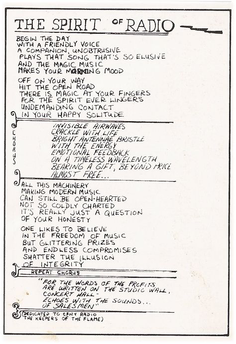 Rush Lyrics, Handwritten Lyrics, Original Lyrics, Rush Concert, Geddy Lee, 3 Man, Rush Band, Neil Peart, Great Song Lyrics