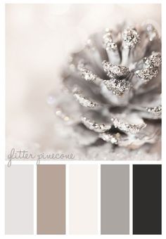 Elegant Winter Hues Warm Grays, Off White, Silver, Black, Khaki and A Hint Of Shimmer Color Scheme Palette Palette Ideas, Gold Holiday, Diy Holiday Decor, Holiday Colors, Noel Christmas, Holiday Diy, Facial Expressions, Pine Cone, Colour Schemes