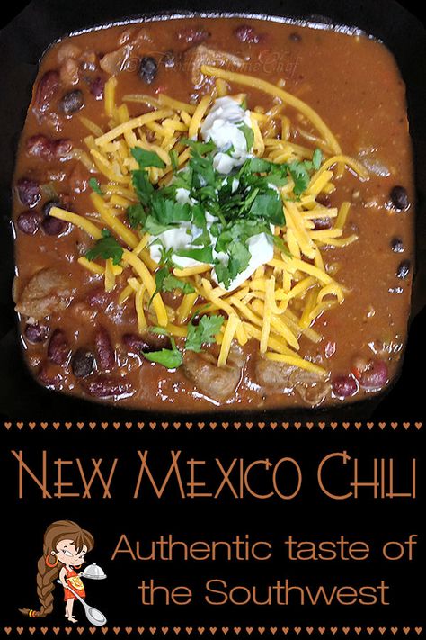 Pueblo Chile Recipes, New Mexico Chili Recipes, New Mexico Food Recipes, Mexican Chilli Recipe, New Mexico Recipes, Crockpot Chilli, Chili Bread, New Mexico Chili, Mexican Chile