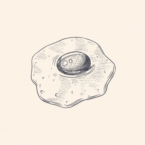 Omelette Drawing, Fried Egg Tattoo, Fried Egg Drawing, Fried Egg Illustration, Egg Tattoo, Eggs Illustration, Egg Drawing, Egg Illustration, Eggs Scrambled