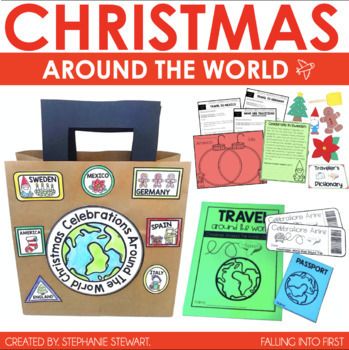 Christmas Around The World Preschool, Christmas Around The World Decorations, Christmas Around The World Theme, Christmas Around The World Activities, Blank Venn Diagram, December Travel, Christmas Learning, Pta Ideas, Passport Template