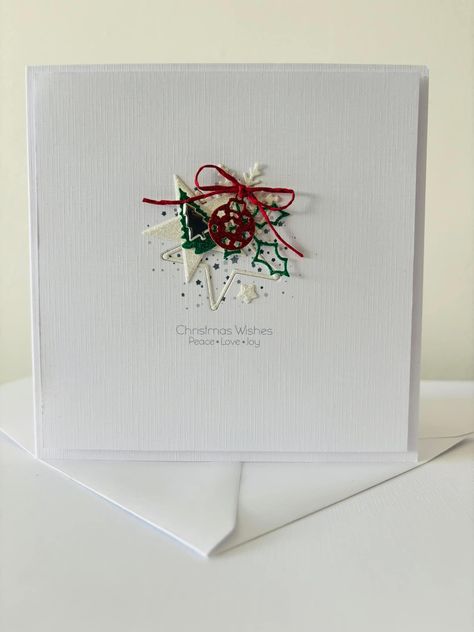 Clean And Simple Christmas Cards Ideas, Clean And Simple Christmas Cards, Shayne Eddie, Simple Christmas Cards, Christmas Wishes, Simple Cards, Simple Christmas, Stamped Cards, Inspirational Cards