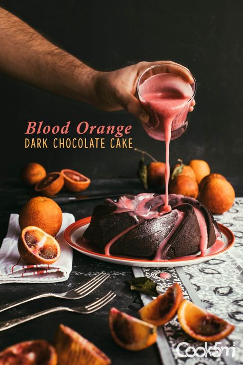 Blood Orange Dark Chocolate Cake with Blood Orange Glaze – Cook in Five Square Meters Buttermilk Cakes, Unhealthy Desserts, Blood Orange Cake, Orange Dark Chocolate, Blood Orange Recipes, Orange Dessert, Dark Chocolate Cake, Orange Glaze, Dark Chocolate Cakes