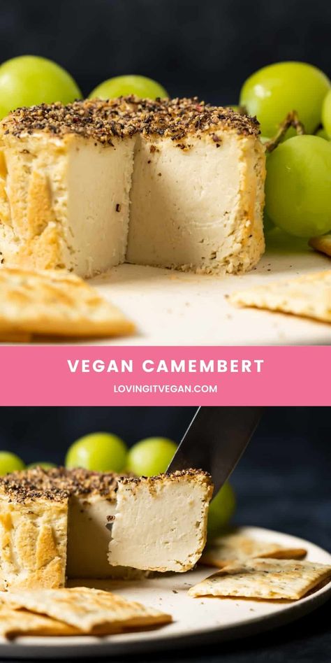 Vegan Camembert, Vegan Cheese Board, Easy Vegan Cheese Recipe, Vegan Cheese Boards, Best Vegan Cheese, Plant Based Cheese, Vegan Cheese Recipes, Vegan Party Food, Vegan Appetizers